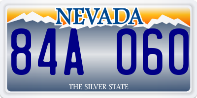 NV license plate 84A060