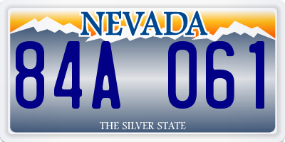 NV license plate 84A061