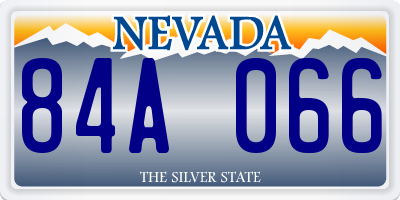 NV license plate 84A066