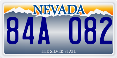 NV license plate 84A082