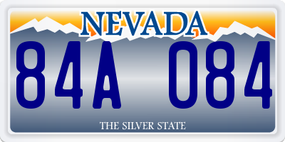 NV license plate 84A084