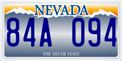 NV license plate 84A094