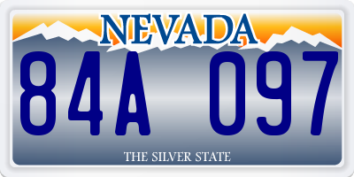 NV license plate 84A097