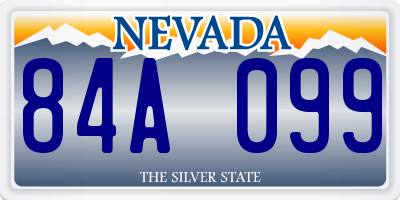 NV license plate 84A099