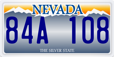 NV license plate 84A108