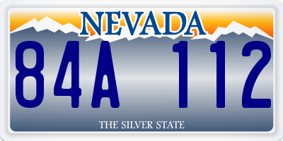 NV license plate 84A112