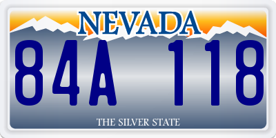 NV license plate 84A118