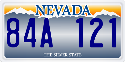 NV license plate 84A121