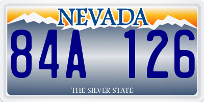 NV license plate 84A126