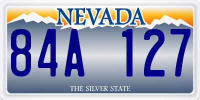NV license plate 84A127
