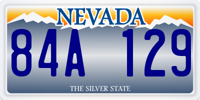 NV license plate 84A129