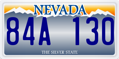 NV license plate 84A130