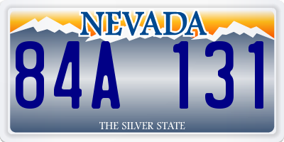 NV license plate 84A131