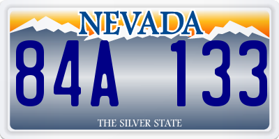 NV license plate 84A133