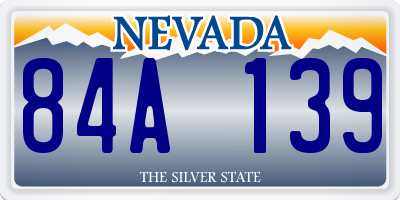 NV license plate 84A139