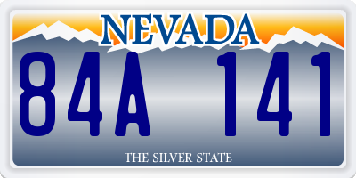 NV license plate 84A141