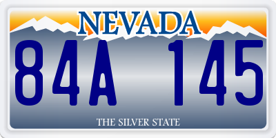 NV license plate 84A145