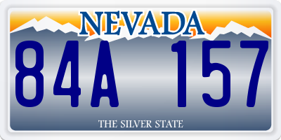 NV license plate 84A157