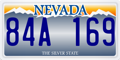 NV license plate 84A169