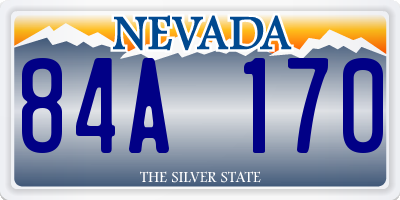 NV license plate 84A170