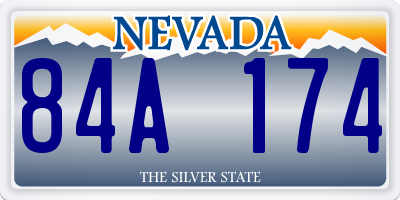 NV license plate 84A174