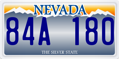 NV license plate 84A180