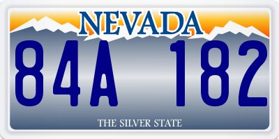 NV license plate 84A182