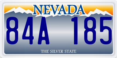 NV license plate 84A185