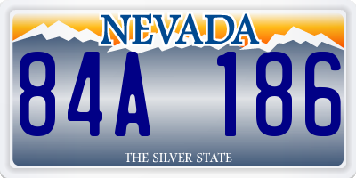 NV license plate 84A186