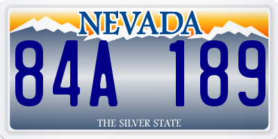 NV license plate 84A189