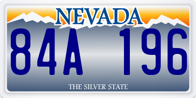 NV license plate 84A196