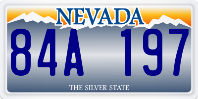 NV license plate 84A197