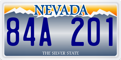 NV license plate 84A201