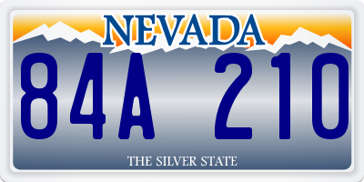 NV license plate 84A210