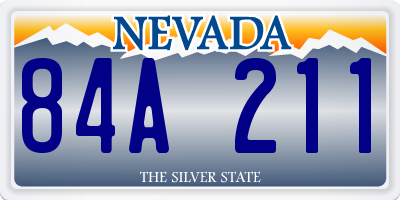 NV license plate 84A211