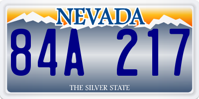 NV license plate 84A217