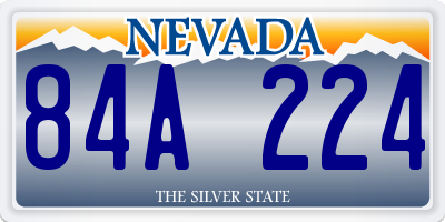 NV license plate 84A224