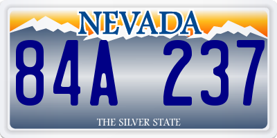 NV license plate 84A237