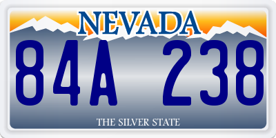 NV license plate 84A238