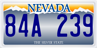 NV license plate 84A239