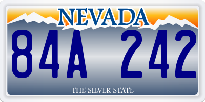 NV license plate 84A242