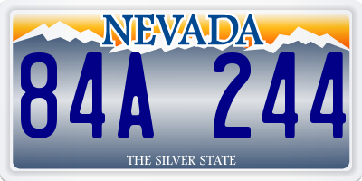 NV license plate 84A244