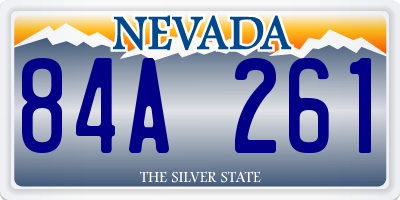 NV license plate 84A261