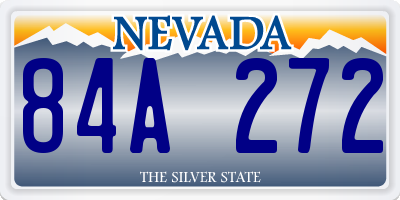 NV license plate 84A272