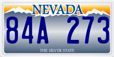 NV license plate 84A273
