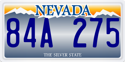 NV license plate 84A275