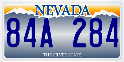 NV license plate 84A284