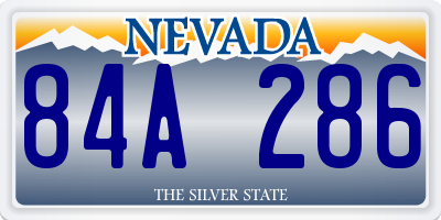 NV license plate 84A286
