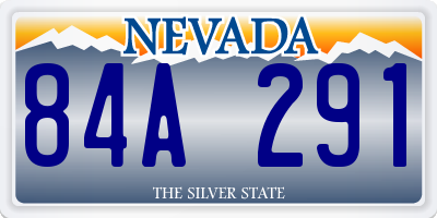 NV license plate 84A291