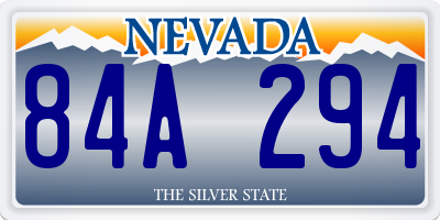 NV license plate 84A294